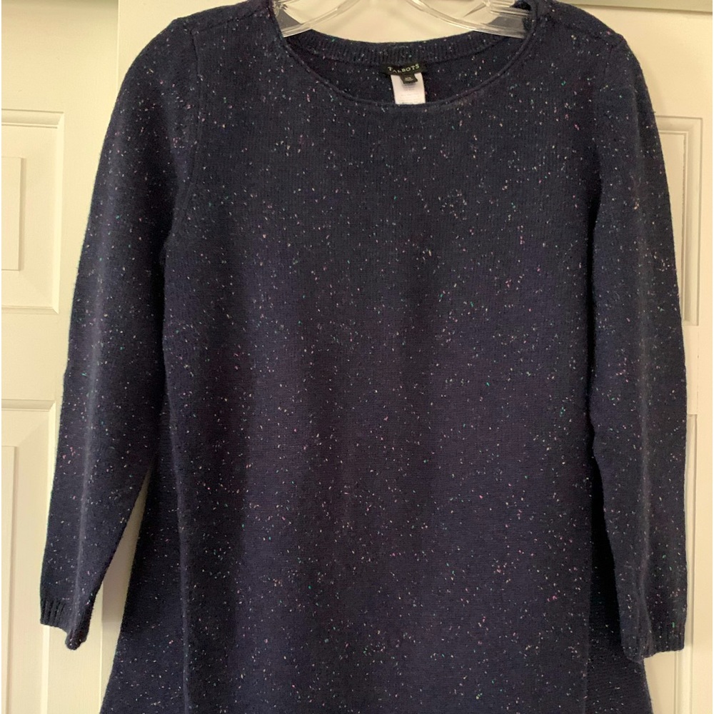 Talbots XS sweater in navy with colored “confetti” design